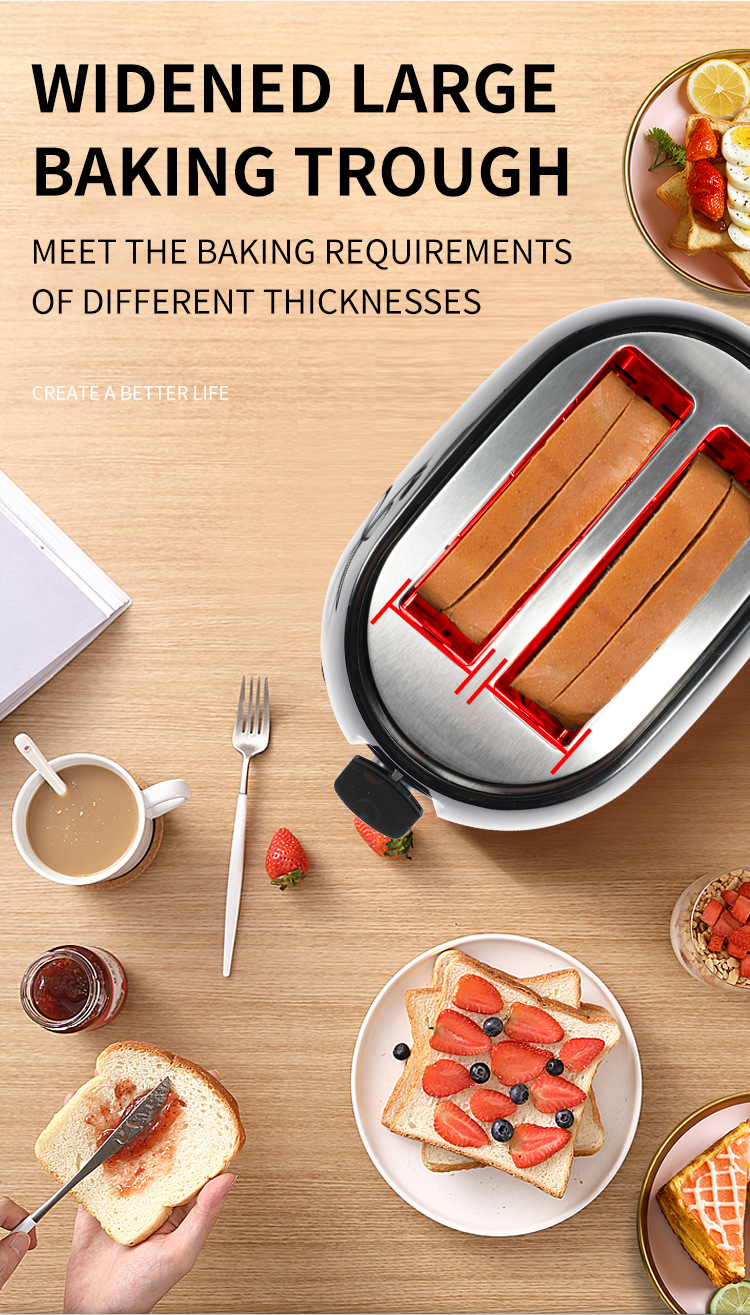 DSP/DSP Household Kitchen Bread Maker Toaster 7-Speed Adjustment Automatic Breakfast Machine European Cross-Border