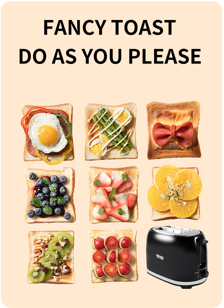 DSP/DSP Household Kitchen Bread Maker Toaster 7-Speed Adjustment Automatic Breakfast Machine European Cross-Border