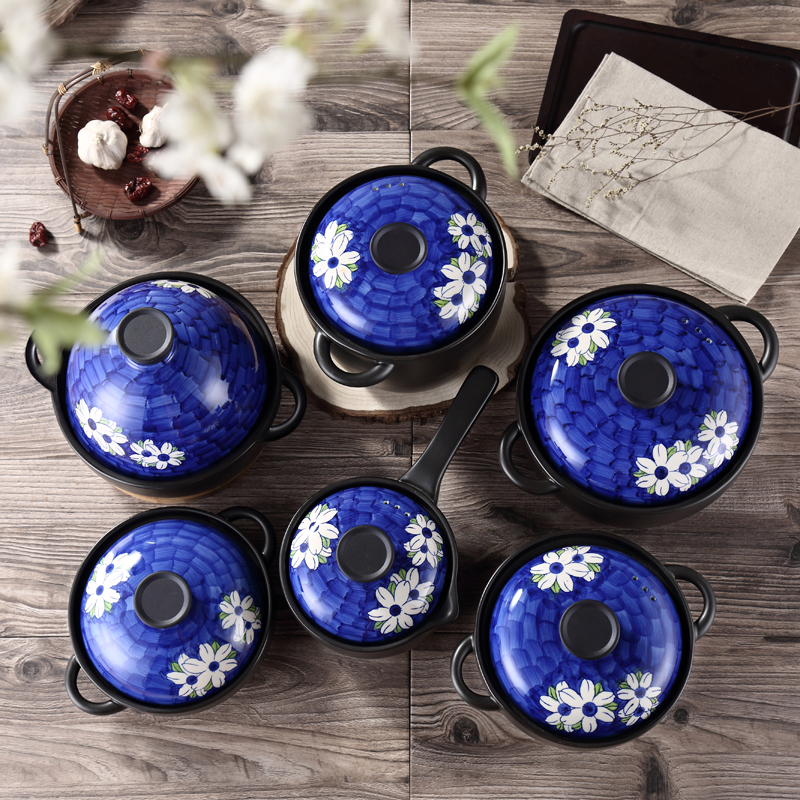 Casserole open fire high temperature ceramic stew pot pot health pot soup pot porridge claypot rice casserole