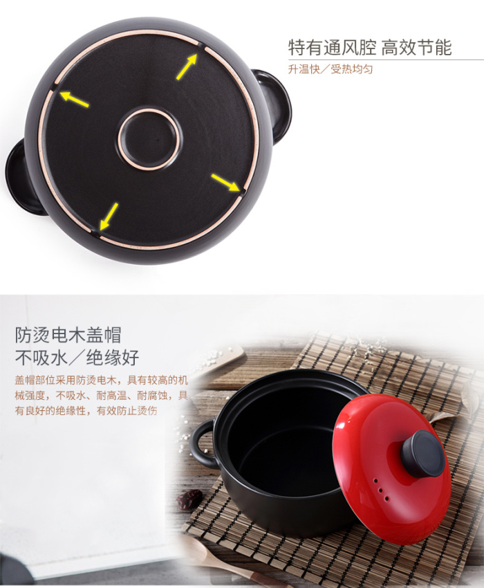 Casserole open fire high temperature ceramic stew pot pot health pot soup pot porridge claypot rice casserole Casserole open fire high temperature ceramic stew pot pot health pot soup pot porridge claypot rice casserole