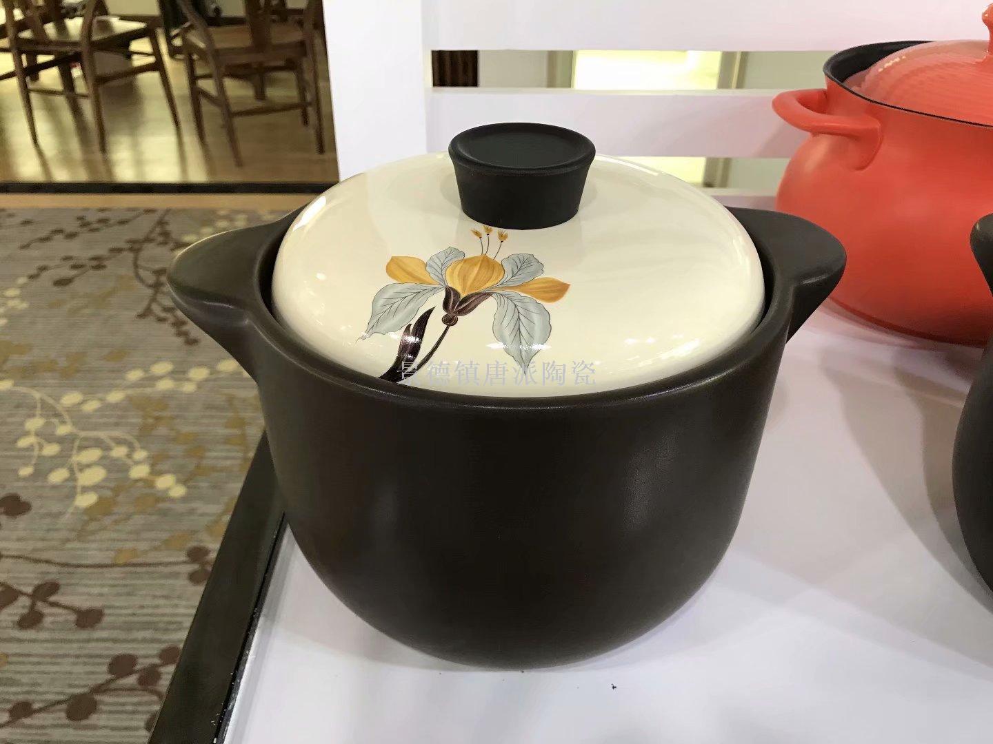 Jingdezhen ceramic soup pot ceramic bowl ceramic double ear pot rice noodle pot heat-resistant king kong pot health pot Jingdezhen ceramic soup pot ceramic bowl ceramic double ear pot rice noodle pot heat-resistant king kong pot health pot