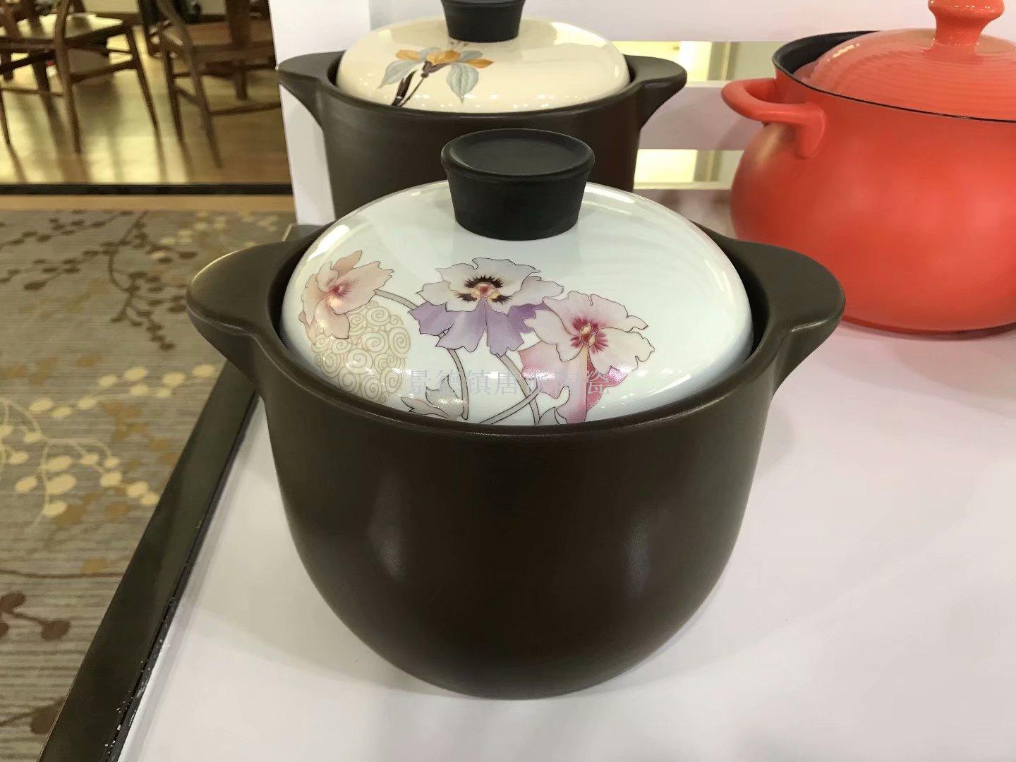 Jingdezhen ceramic soup pot ceramic bowl ceramic double ear pot rice noodle pot heat-resistant king kong pot health pot Jingdezhen ceramic soup pot ceramic bowl ceramic double ear pot rice noodle pot heat-resistant king kong pot health pot