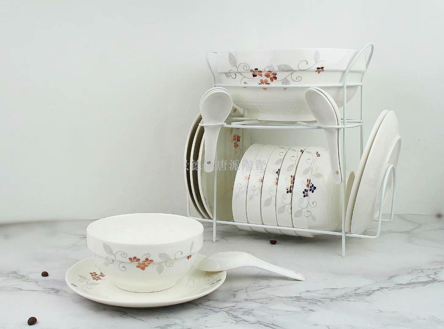 Jingdezhen ceramic soup pot ceramic bowl ceramic double ear pot rice noodle pot heat-resistant  king kong pot health pot