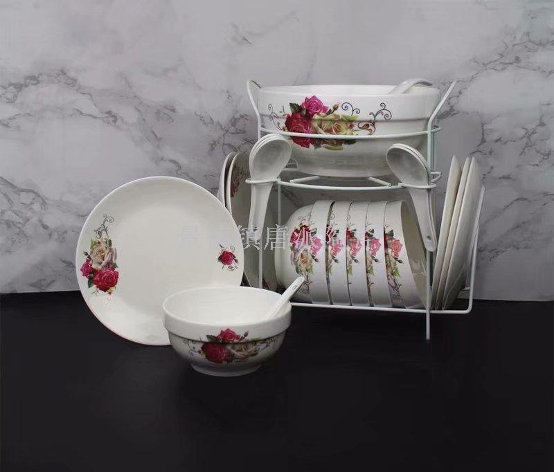 Jingdezhen ceramic soup pot ceramic bowl ceramic double ear pot rice noodle pot heat-resistant  king kong pot health pot