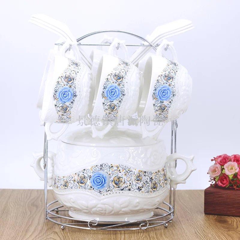 Jingdezhen ceramic soup pot soup bowl soup spoon set rice noodle pot heat-resistant king kong pot health pot Jingdezhen ceramic soup pot soup bowl soup spoon set rice noodle pot heat-resistant king kong pot health pot