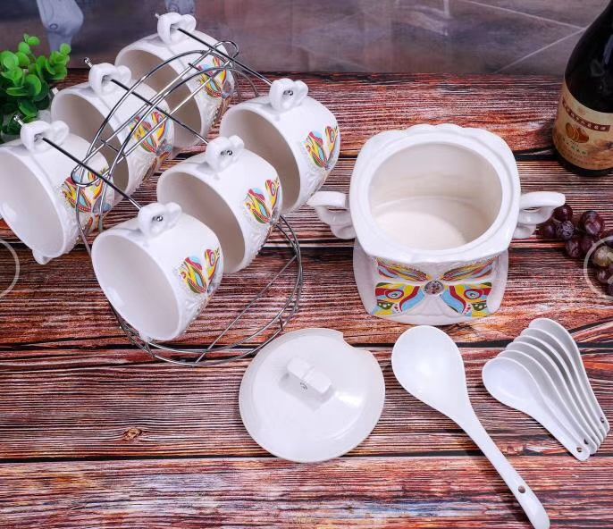 Jingdezhen ceramic soup pot set rice noodle pot heat pot stew pot king kong health pot Jingdezhen ceramic soup pot set rice noodle pot heat pot stew pot king kong health pot