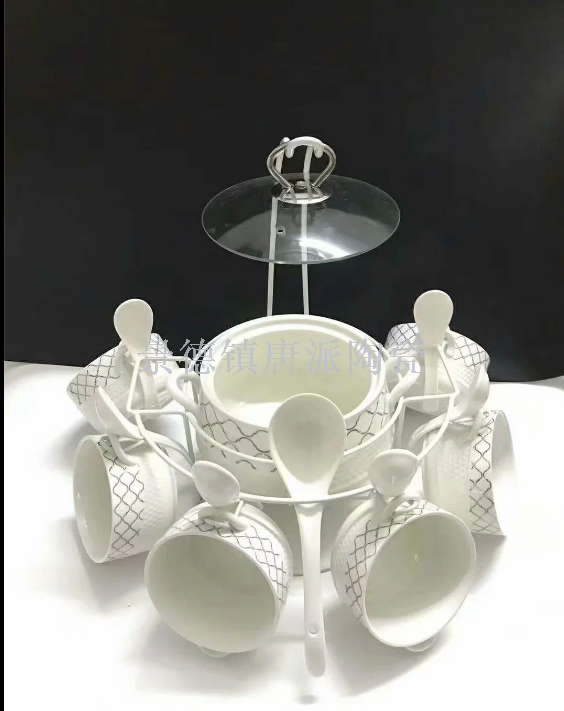 Jingdezhen ceramic soup pot ceramic bowl ceramic double ear pot rice noodle pot heat-resistant  king kong pot health pot