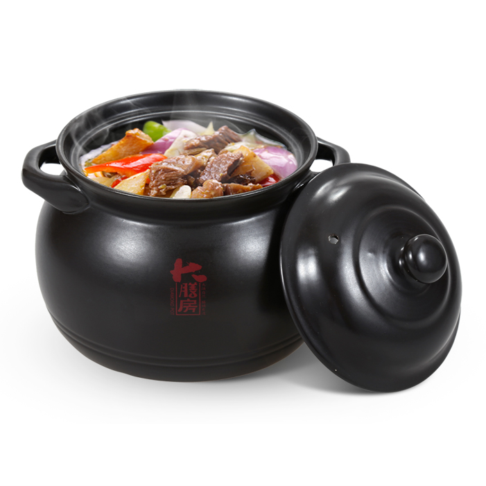 High temperature large meals room sand pot soup pot Earthen pot Health Pot # Black