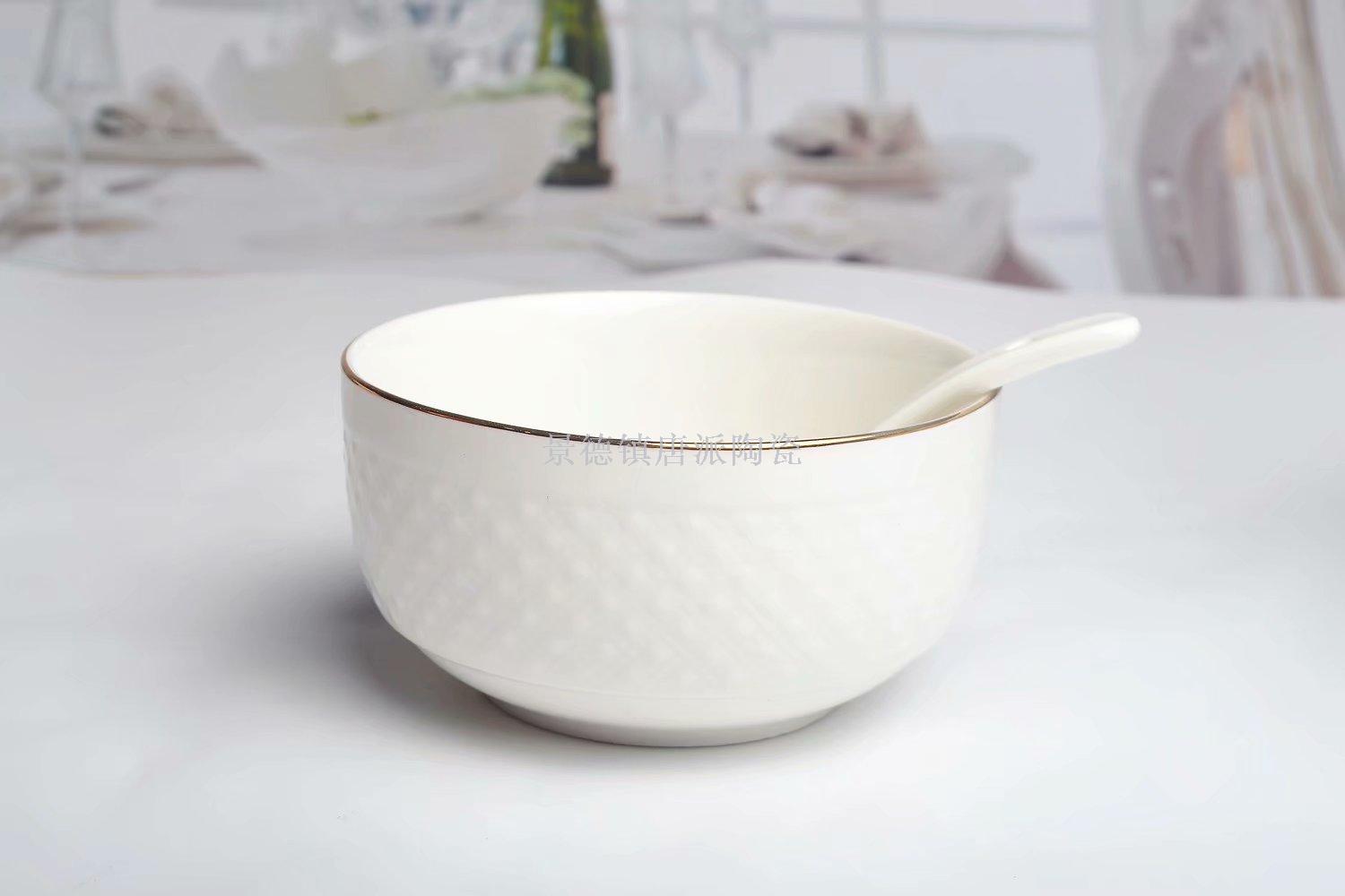 Jingdezhen ceramic soup pot ceramic bowl ceramic double ear pot rice noodle pot heat-resistant pot  health pot