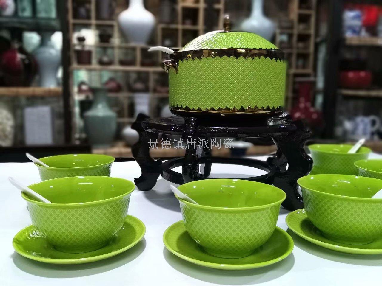 Jingdezhen ceramic soup pot ceramic bowl ceramic double ear pot rice noodle pot heat-resistant king kong pot health pot Jingdezhen ceramic soup pot ceramic bowl ceramic double ear pot rice noodle pot heat-resistant king kong pot health pot
