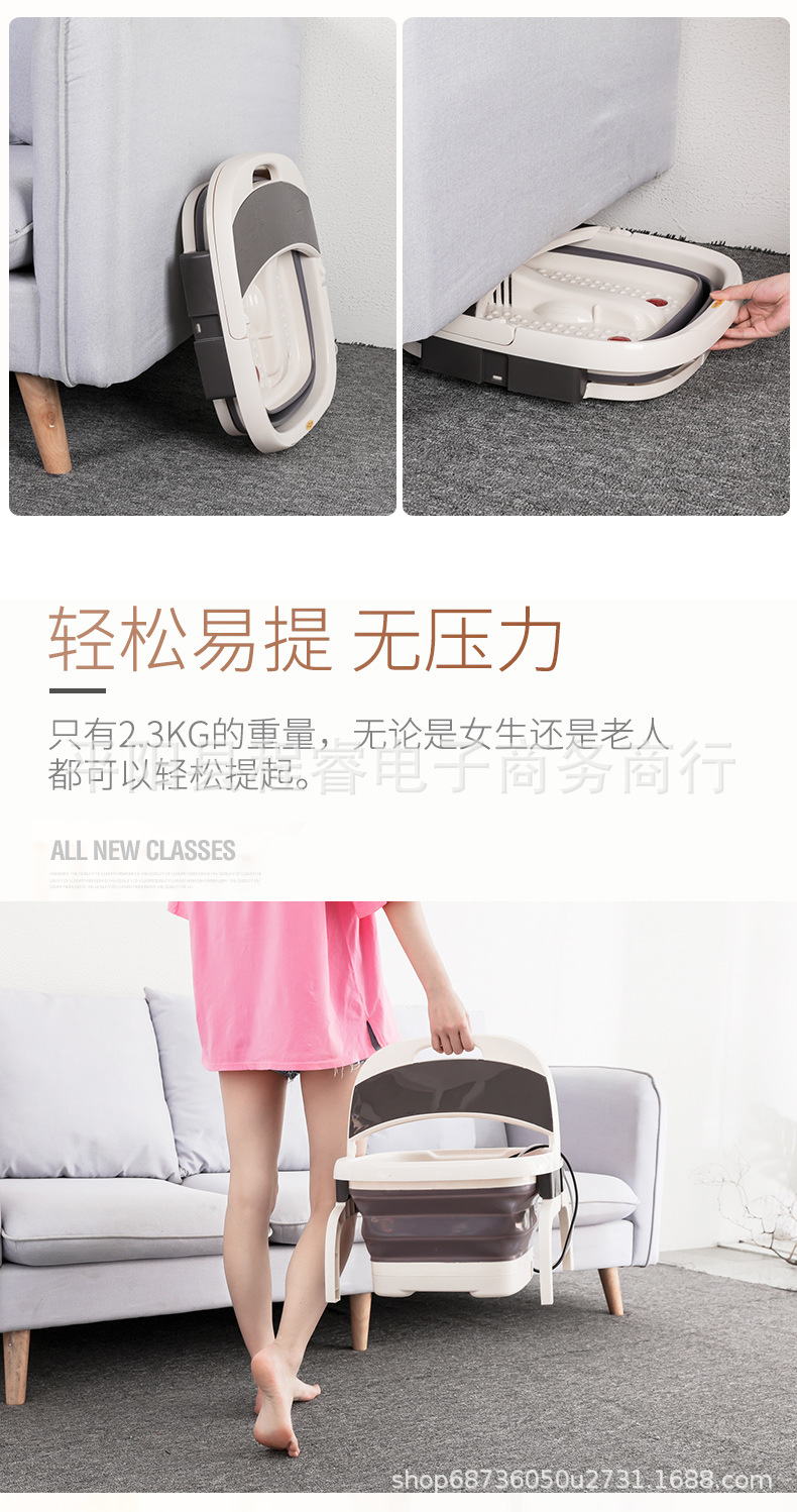 Manufacturer's electric folding foot tub bubble heating massage automatic foot bath compressor foot bath tub