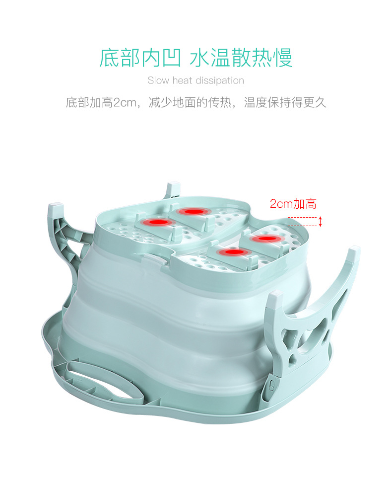 Folding foot tub portable foot bath bucket travel massage foot wash basin adult deep foot bath basin