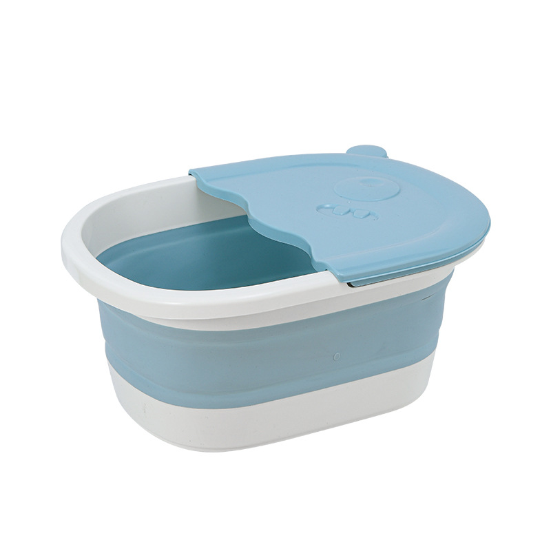 Foldable Children Foot Bath Barrel Plastic Foot Tub Creative Massage Foot Barrel Portable Home Feet-Washing Basin