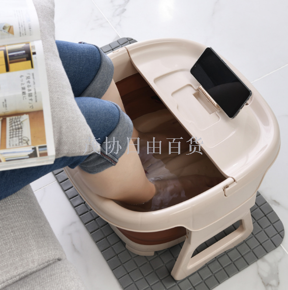 Folding blister foot tub plastic foot tub massage foot bath tub add height and thicken for portable storage