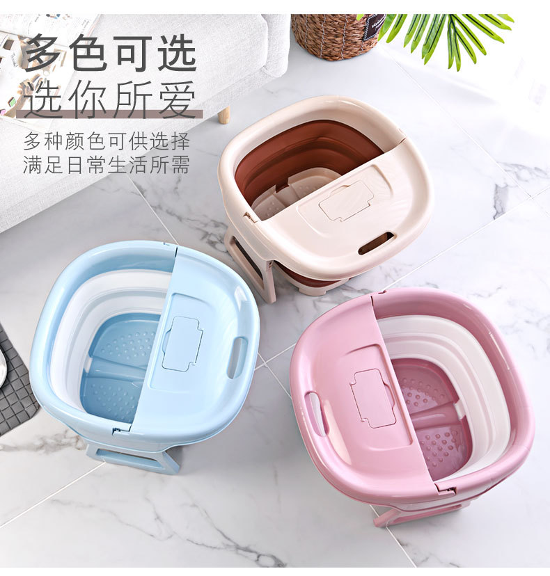 Folding blister foot tub plastic foot tub massage foot bath tub add height and thicken for portable storage Folding blister foot tub plastic foot tub massage foot bath tub add height and thicken for portable storage