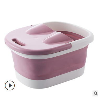 Folding Feet Bathing Tub Foot Bath Barrel Plastic Foot Tub Thickened Foot Barrel Bubble with Cover