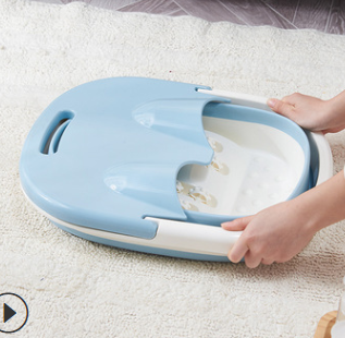 Folding Feet Bathing Tub Foot Bath Barrel Plastic Foot Tub Thickened Foot Barrel Bubble with Cover