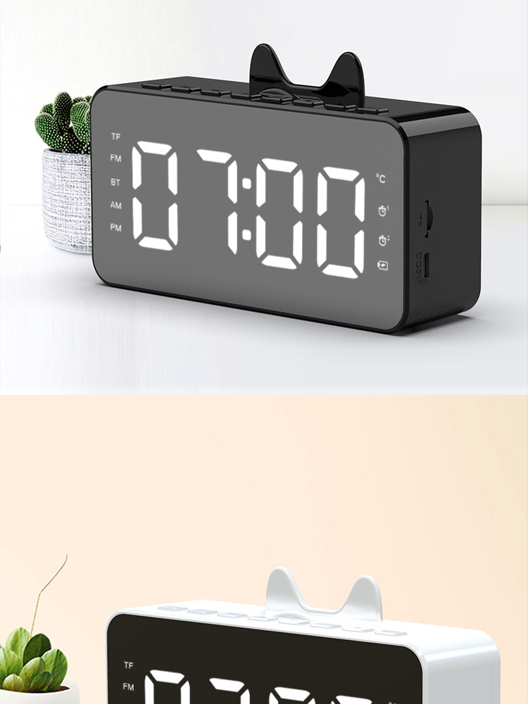 SOURCE Factory New Private Model Q9 Bluetooth Speaker Radio Clock Speaker Mirror Audio Alarm Clock Audio Stall