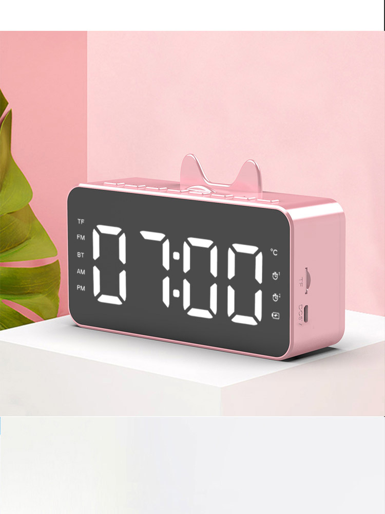 SOURCE Factory New Private Model Q9 Bluetooth Speaker Radio Clock Speaker Mirror Audio Alarm Clock Audio Stall