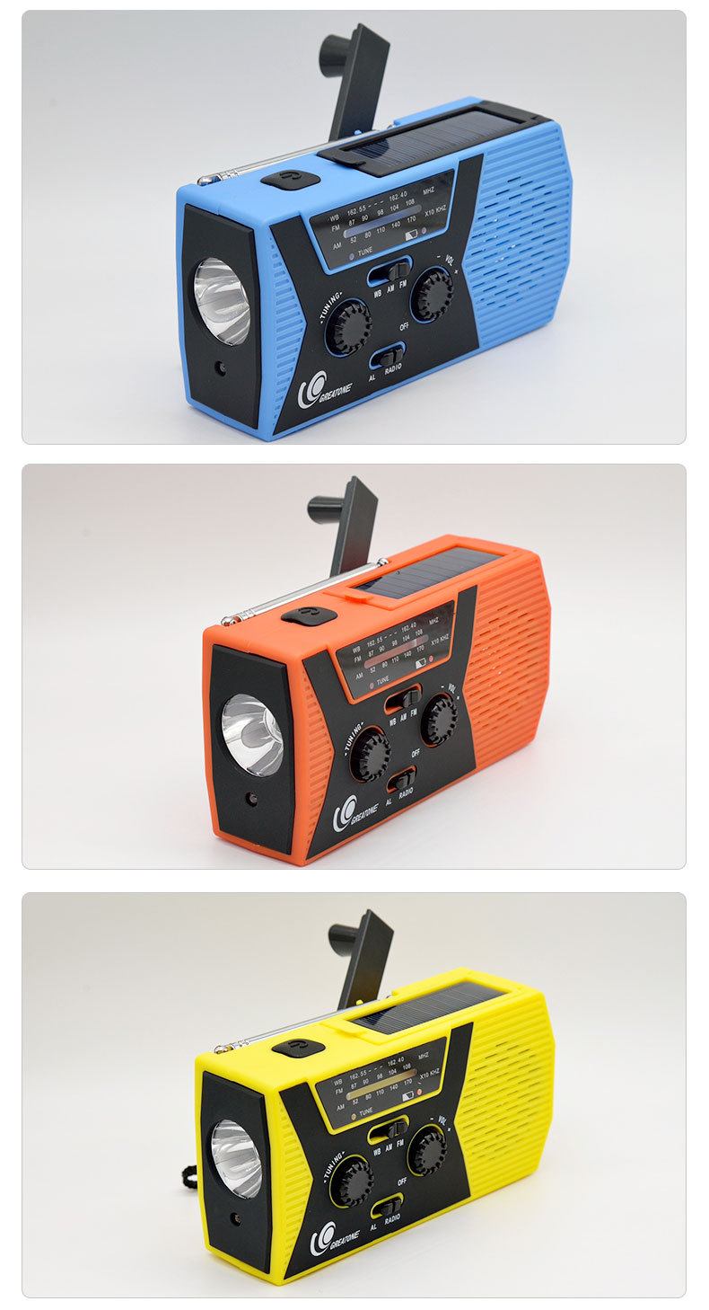 Amazon Hot Selling Portable Solar Hand Charging Emergency Radio with Flashlight Reading Light Amazon Hot Selling Portable Solar Hand Charging Emergency Radio with Flashlight Reading Light
