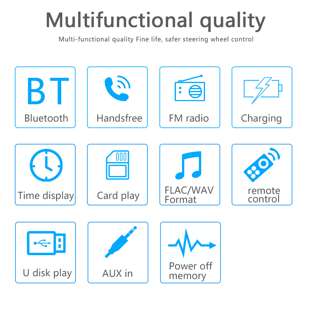 Cross-Border Hot Selling New M10 Touch Screen Dual USB Vehicular Bluetooth MP3 Player Colorful Card Radio Host