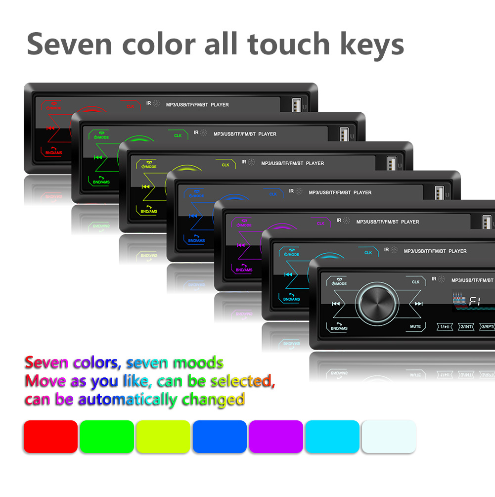 Cross-Border Hot Selling New M10 Touch Screen Dual USB Vehicular Bluetooth MP3 Player Colorful Card Radio Host