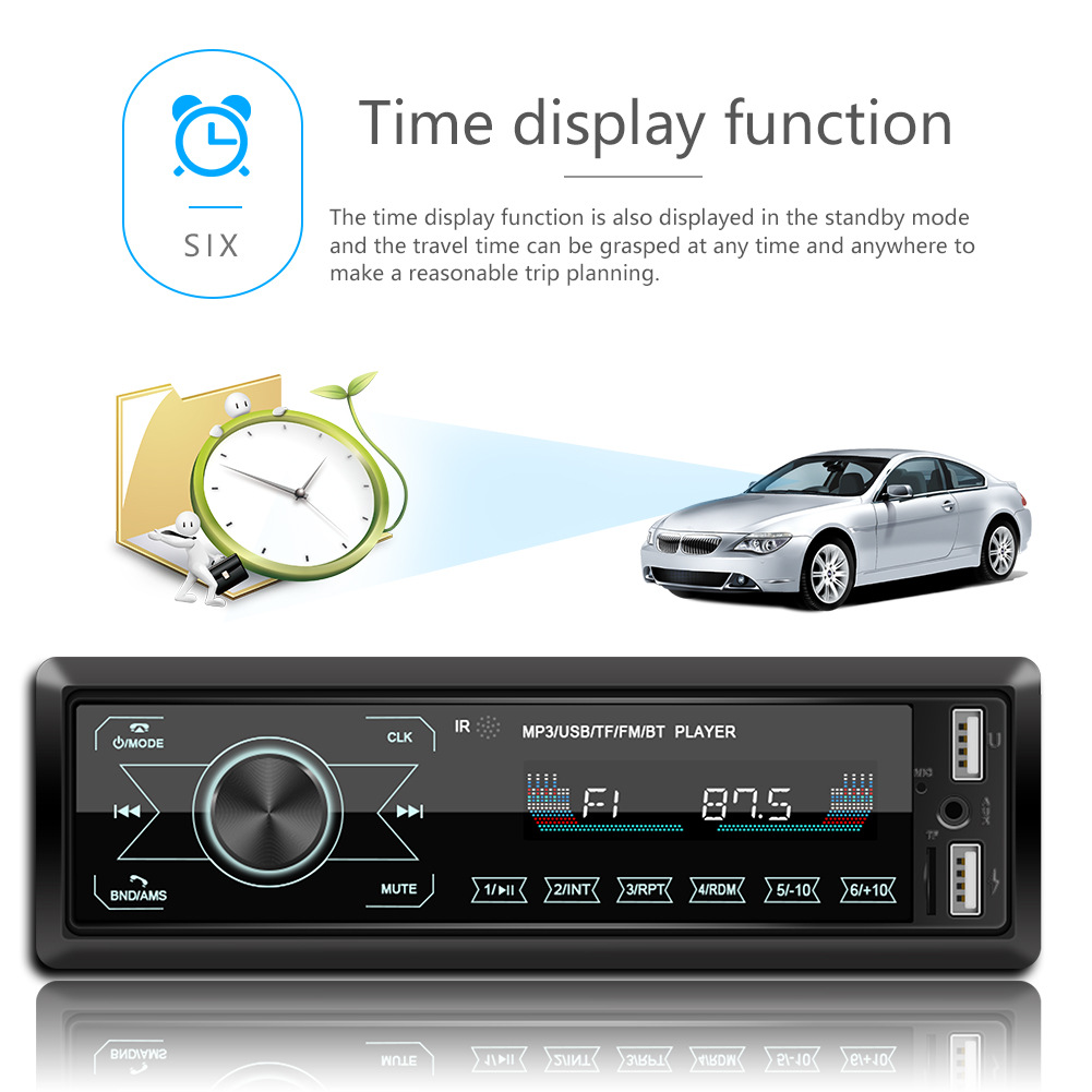 Cross-Border Hot Selling New M10 Touch Screen Dual USB Vehicular Bluetooth MP3 Player Colorful Card Radio Host