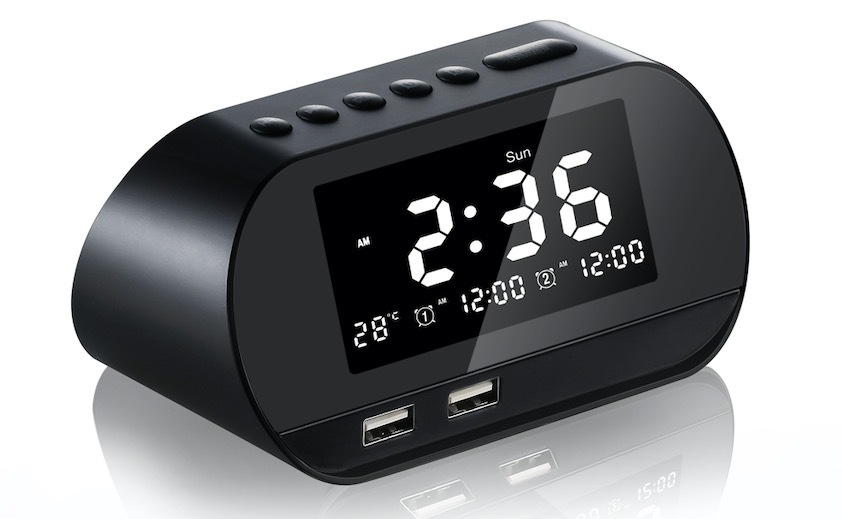 Amazon Hot Sale Dual USB Rechargeable Alarm Clock Smart Wireless Radio LCD Perpetual Calendar Temperature Clock Radio Amazon Hot Sale Dual USB Rechargeable Alarm Clock Smart Wireless Radio LCD Perpetual Calendar Temperature Clock Radio