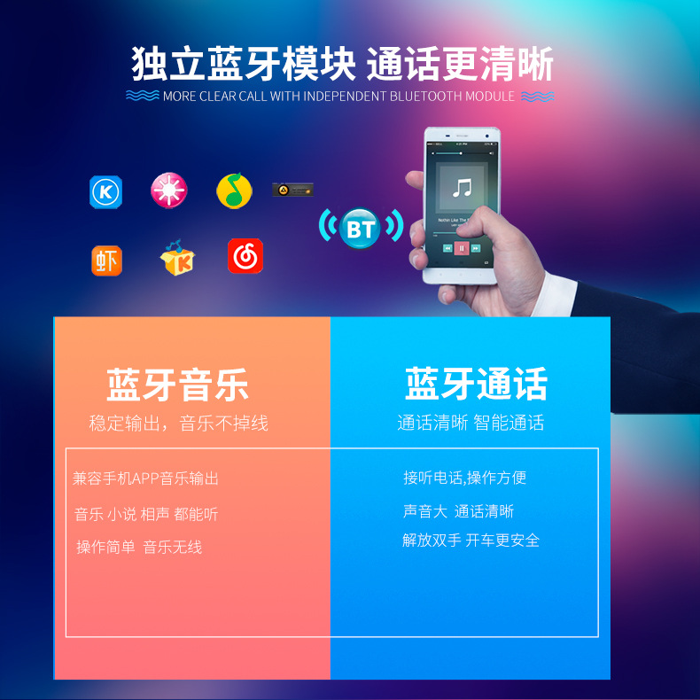 Jsd-520 Bluetooth Universal In-Vehicle MP3 MP3 Player Radio U Disk Card Instert Generation Car Dvdcd