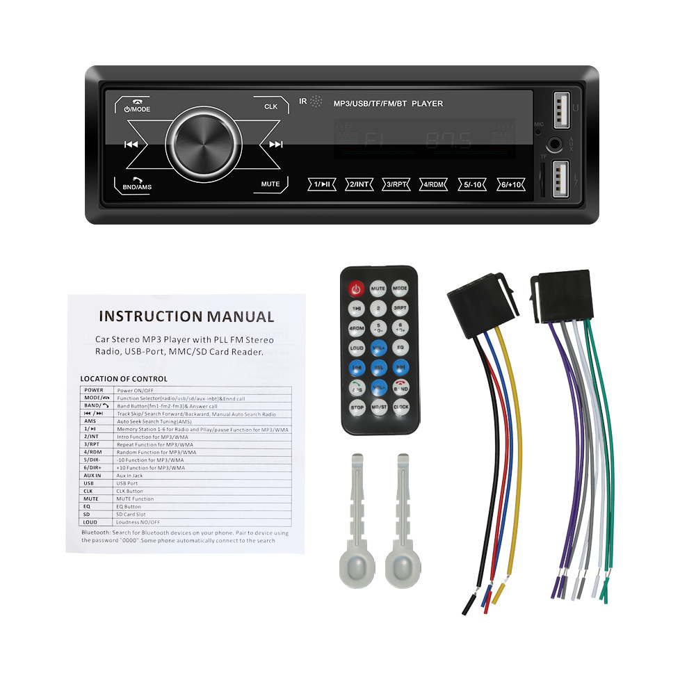 New M10 Touch Screen Dual USB Vehicular Bluetooth MP3 Player Colorful Light Card U Disk Radio All-in-One Machine