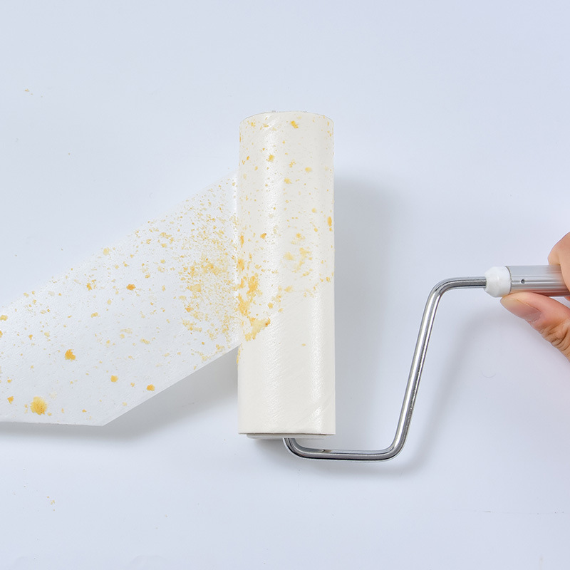 Tearable Lint Remover Roller Dust Sticking Paper Telescopic Long Handle Lint Remover Dust-Free Paper Scraps Floor