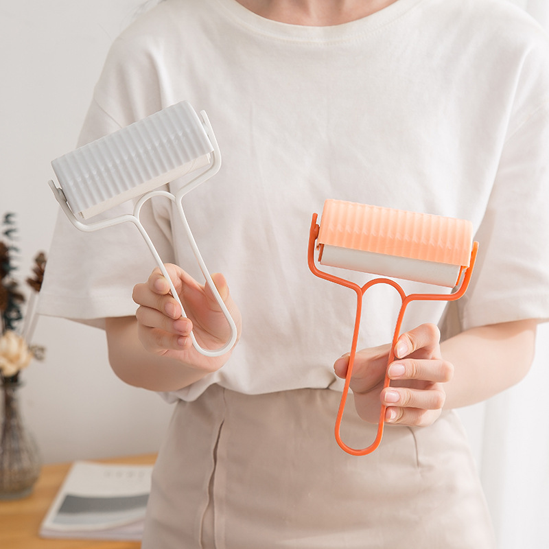 Clothes Lint Remover Hand Tear Sticky Paper Paint Roller Sticky Roller Pet Hair Sticking Device