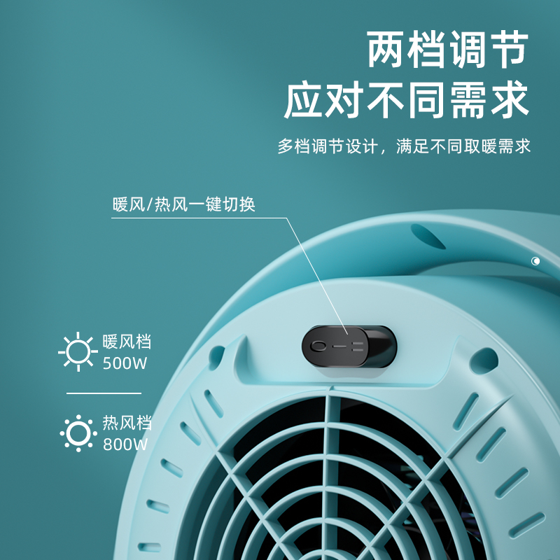 New Desktop Desktop Mini Fan Heater Household Heater Office and Dormitory PTC Heating Electric Heater Wholesale