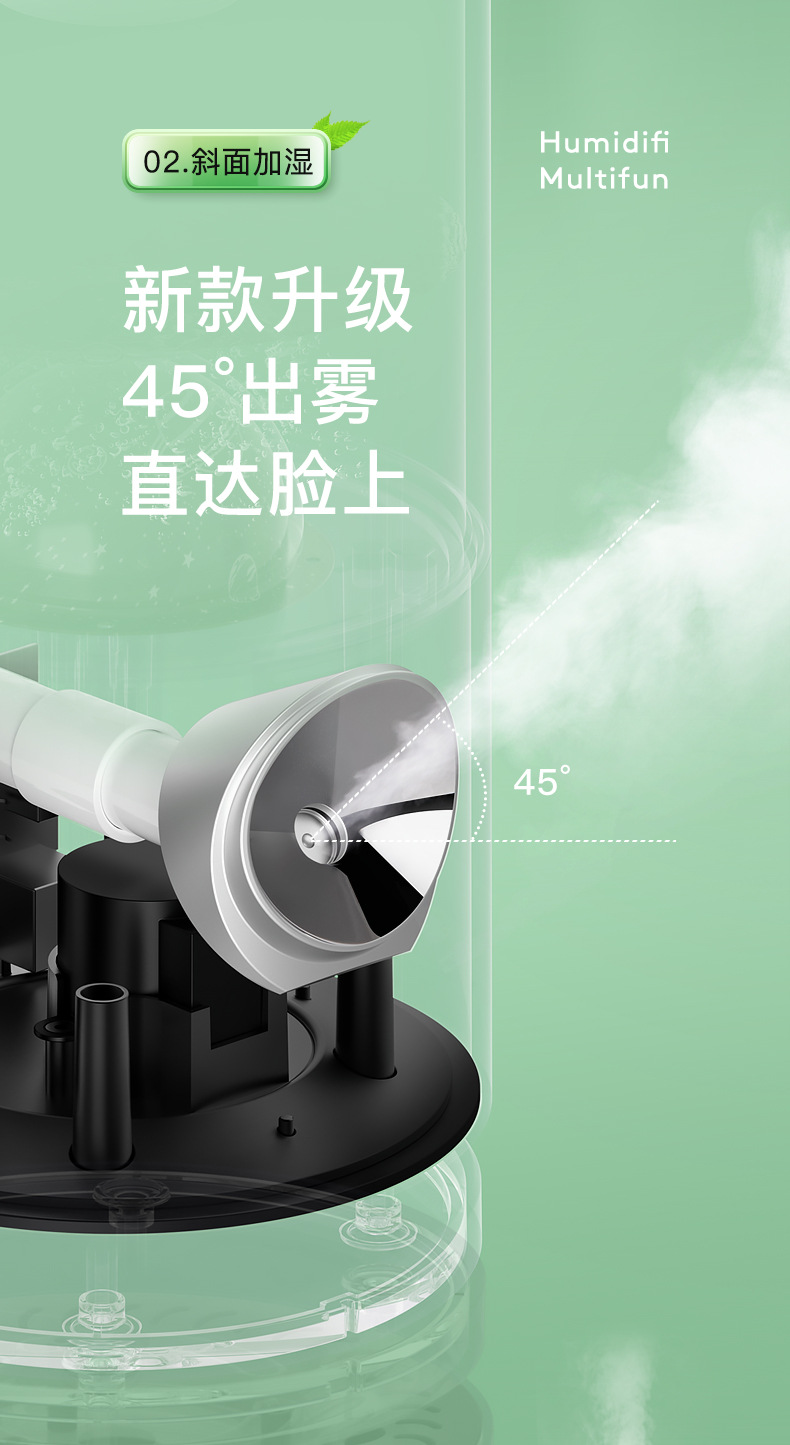 2021 New Rotating Projector Humidifier USB Built-in Battery Humidifier Bedroom Noiseless Humidifier Source