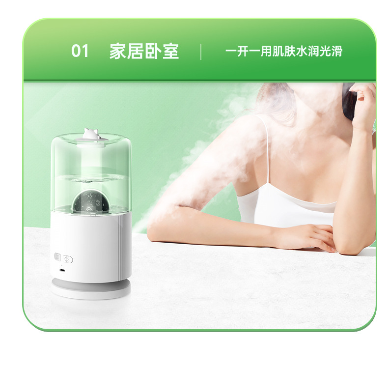2021 New Rotating Projector Humidifier USB Built-in Battery Humidifier Bedroom Noiseless Humidifier Source