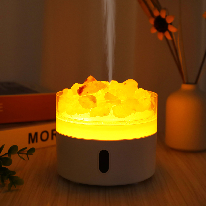 New Home Large Capacity Anion Natural Crystal Rock Night Light Salt Stone USB Aroma Diffuser Humidifier