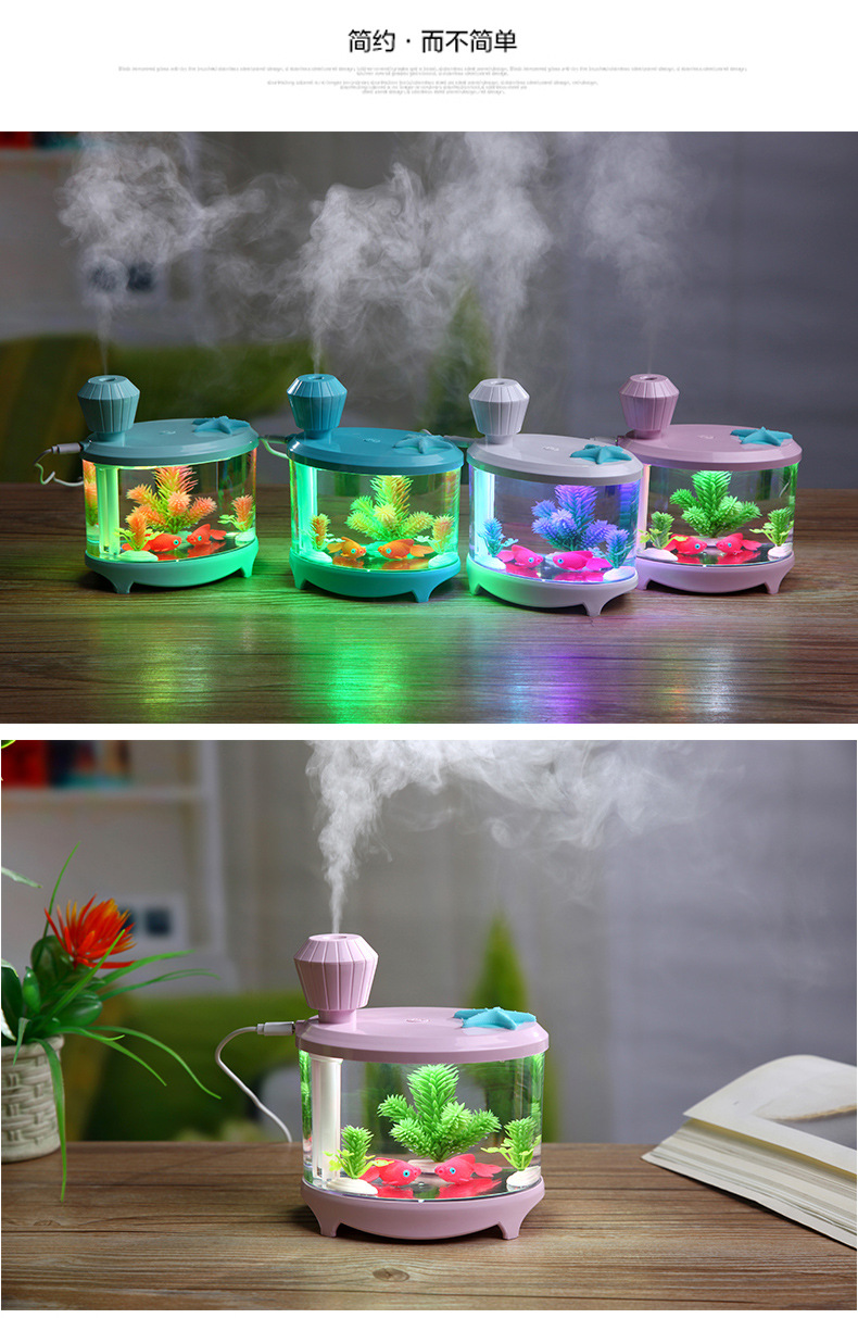 Household USB mini fish tank aromatherapy humidifier for night light purifier Household USB mini fish tank aromatherapy humidifier for night light purifier