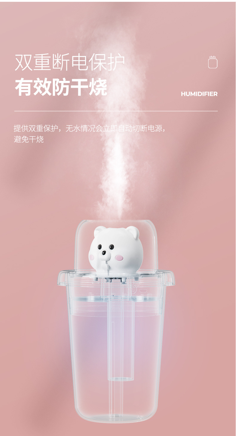 Bear USB Colorful Cute Pet Humidifier Creative Car Mini Aroma Diffuser Battery Running Horse Light Humidifier Bear USB Colorful Cute Pet Humidifier Creative Car Mini Aroma Diffuser Battery Running Horse Light Humidifier