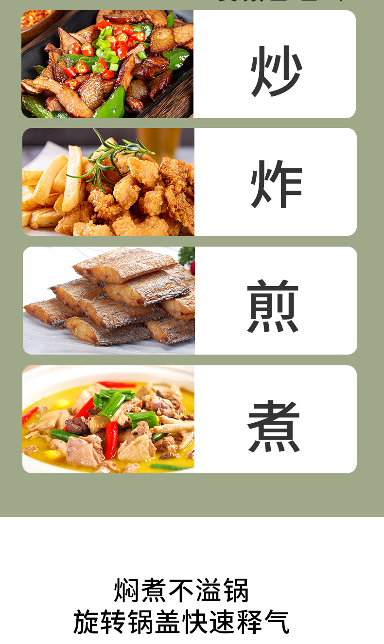 Medical Stone Non-Stick Pan Internet Celebrity Octagonal Pan Wok Household Pan Induction Cooker