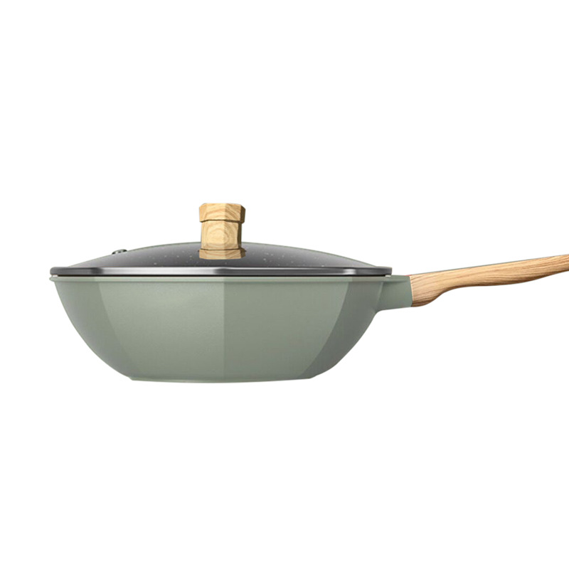 Medical Stone Non-Stick Pan Internet Celebrity Octagonal Pan Wok Household Pan Induction Cooker