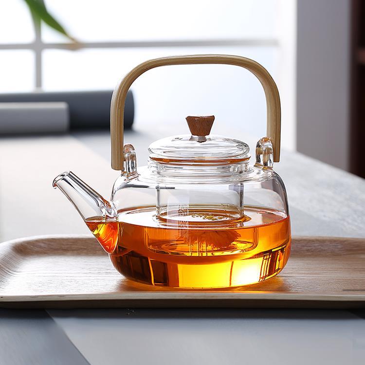Office Kettle Electric Ceramic Stove Lifting Handle Tea Brewing Pot Bubble Scented Tea Set Induction Cooker Glass Teapot