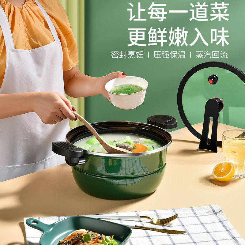 Soup Pot NonStick Pan Soup Pot Stew Pot Rice Cooker Fried MultiFunction Pot Universal Pot for Induction Cooker