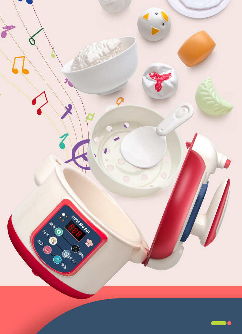 Cross-Border Supply Children Play House Kitchen Induction Cooker Toy Set Girl Cooking Tableware Rice Cooker Wholesale Cross-Border Supply Children Play House Kitchen Induction Cooker Toy Set Girl Cooking Tableware Rice Cooker Wholesale