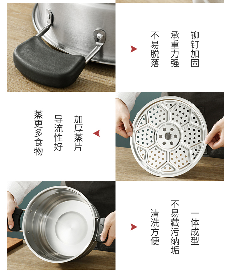 Household Small Double-Layer Stainless Steel Steamer for Steamed Buns Dormitory Induction Cooker for Gas Range Steamer Household Small Double-Layer Stainless Steel Steamer for Steamed Buns Dormitory Induction Cooker for Gas Range Steamer