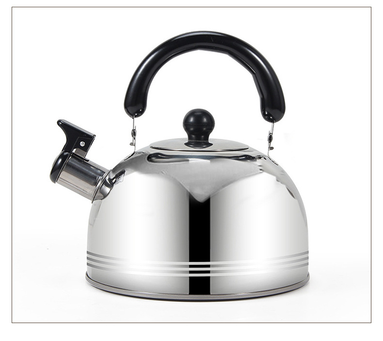 Stainless Steel Whistle Kettle Household Large Capacity Kettle Flat Bottom Induction Cooker Gas Stove Kettle
