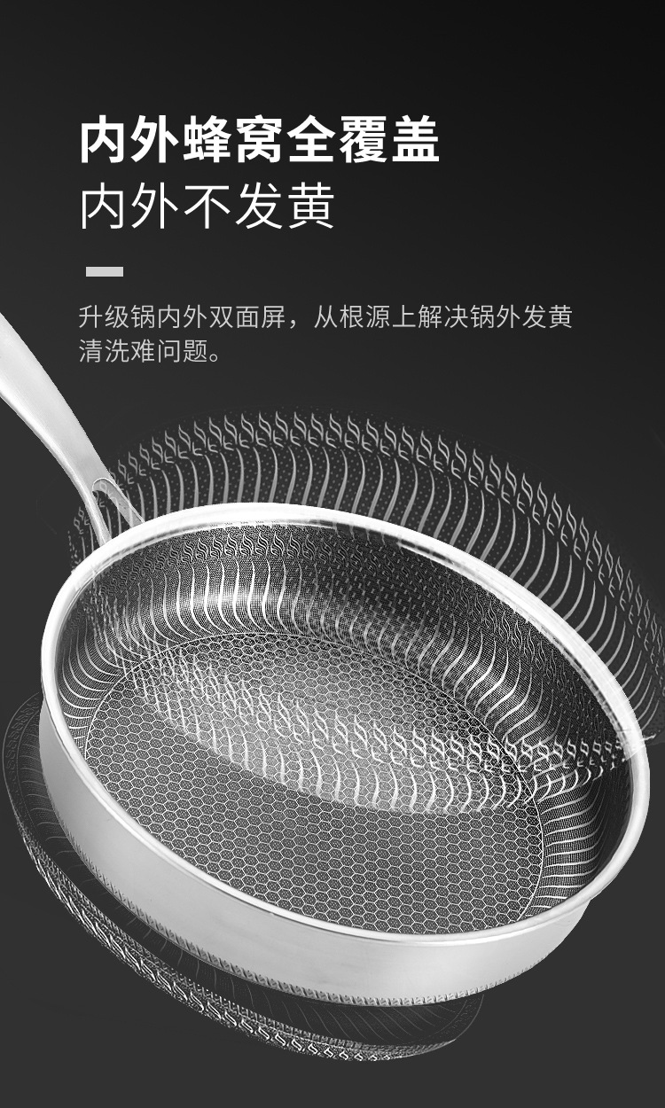 Stainless Steel Pan NonStick Pan Household Omelet Steak Frying Pan and Pancake Pan Induction Cooker Gas Stove Universal Stainless Steel Pan NonStick Pan Household Omelet Steak Frying Pan and Pancake Pan Induction Cooker Gas Stove Universal