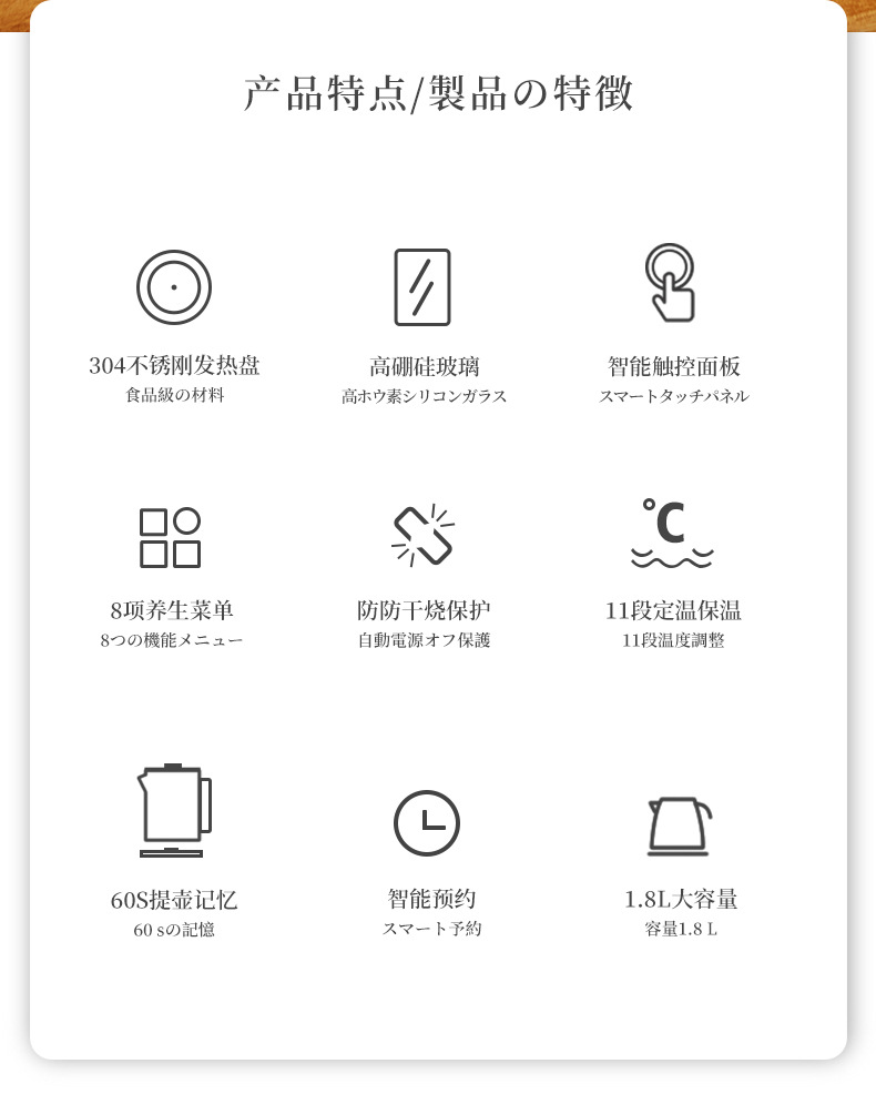 Electric Kettle Pot Household Glass Boiling Chinese Medicine Pot Office Health Pot Split Automatic Tea Cooker Kettle