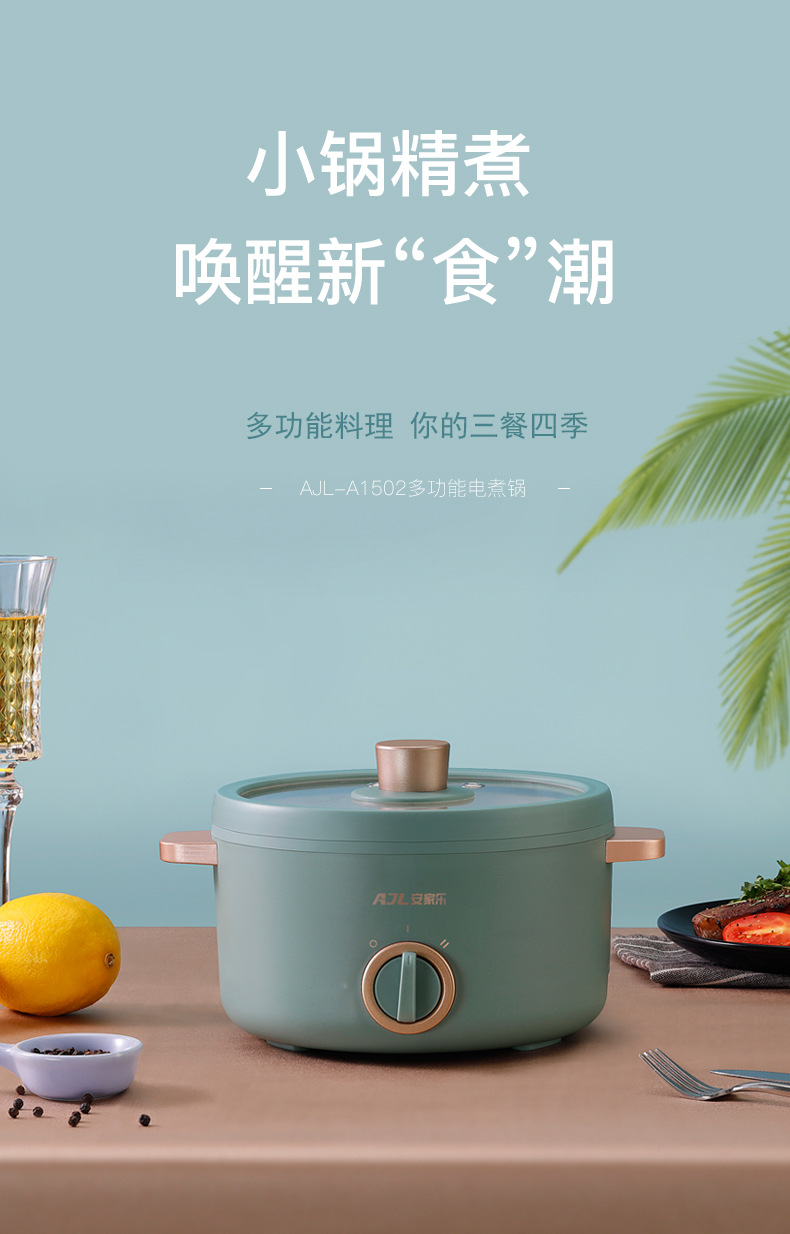 Noodle Pot Household MultiFunctional Electric Cooker Cooking Pot Small Power Electric Food Warmer Electric Chafing Dish