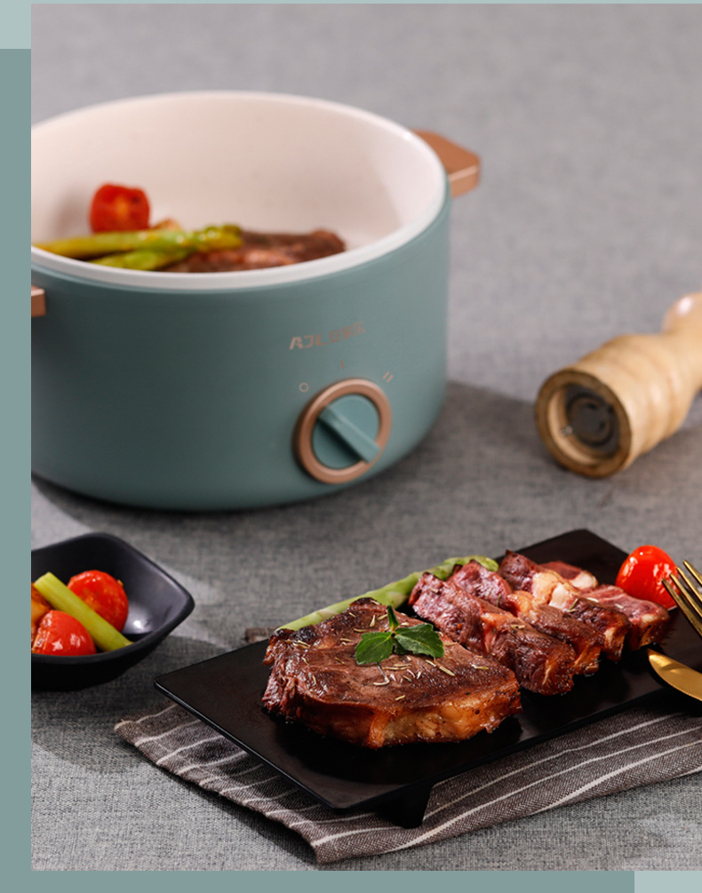 Noodle Pot Household MultiFunctional Electric Cooker Cooking Pot Small Power Electric Food Warmer Electric Chafing Dish