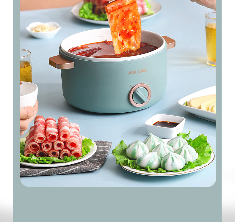 Noodle Pot Household MultiFunctional Electric Cooker Cooking Pot Small Power Electric Food Warmer Electric Chafing Dish